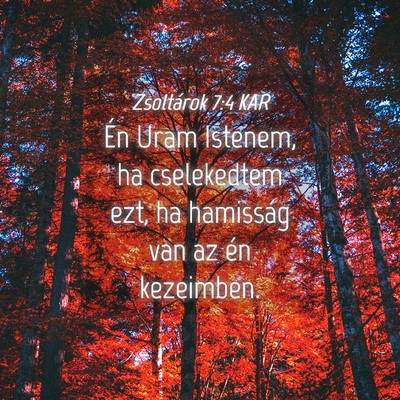 Picture 04 - Zsoltárok 7:4 KAR - Én Uram Istenem, ha cselekedtem ezt, ha - Bible Verse Picture