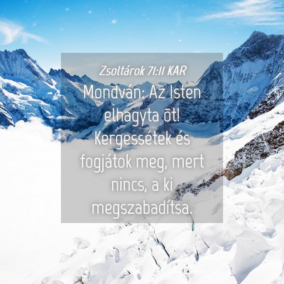 Picture 04 - Zsoltárok 71:11 KAR - Mondván: Az Isten elhagyta õt! Kergessétek és - Bible Verse Picture