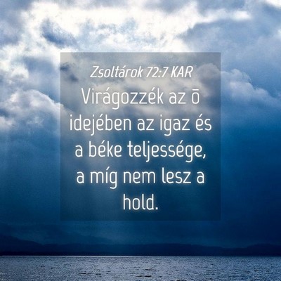 Picture 04 - Zsoltárok 72:7 KAR - Virágozzék az õ idejében az igaz és a béke - Bible Verse Picture