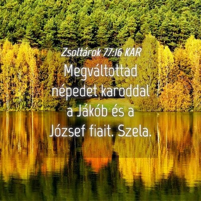 Picture 04 - Zsoltárok 77:16 KAR - Megváltottad népedet karoddal a Jákób és a - Bible Verse Picture