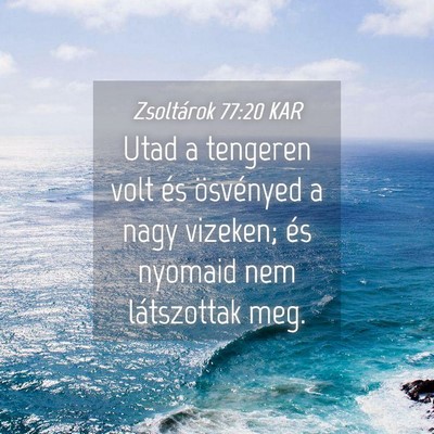 Picture 04 - Zsoltárok 77:20 KAR - Utad a tengeren volt és ösvényed a nagy - Bible Verse Picture
