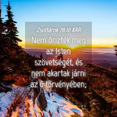 Picture 04 - Zsoltárok 78:10 KAR - Nem õrizték meg az Isten szövetségét, és - Bible Verse Picture