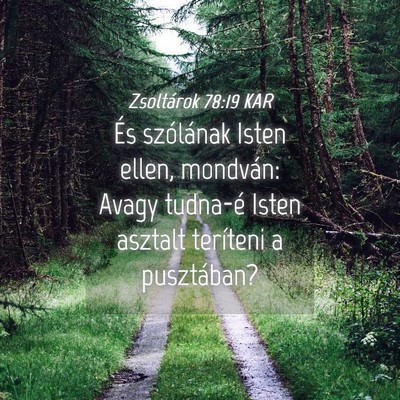 Picture 04 - Zsoltárok 78:19 KAR - És szólának Isten ellen, mondván: Avagy - Bible Verse Picture