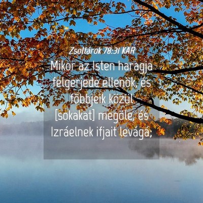 Picture 04 - Zsoltárok 78:31 KAR - Mikor az Isten haragja felgerjede ellenök, és - Bible Verse Picture