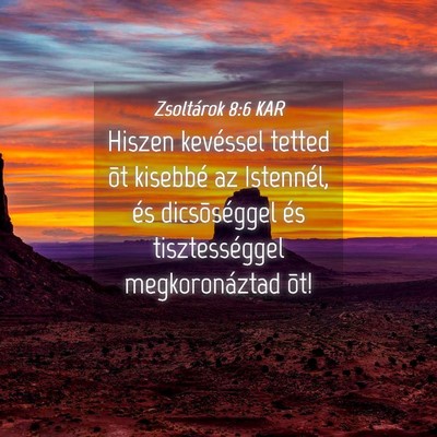 Picture 04 - Zsoltárok 8:6 KAR - Hiszen kevéssel tetted õt kisebbé az - Bible Verse Picture