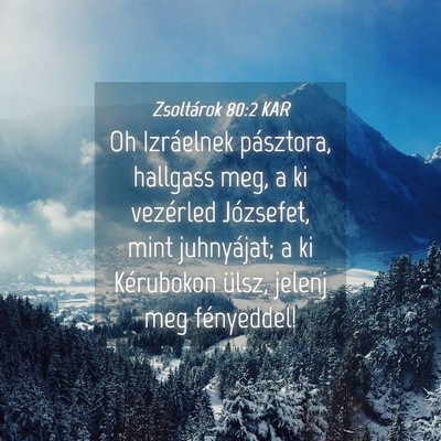 Picture 04 - Zsoltárok 80:2 KAR - Oh Izráelnek pásztora, hallgass meg, a ki - Bible Verse Picture