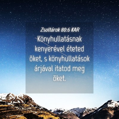 Picture 04 - Zsoltárok 80:6 KAR - Könyhullatásnak kenyerével éteted õket, s - Bible Verse Picture