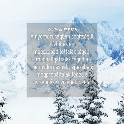 Picture 04 - Zsoltárok 81:8 KAR - A nyomorúságban segítségül hívtál és én - Bible Verse Picture