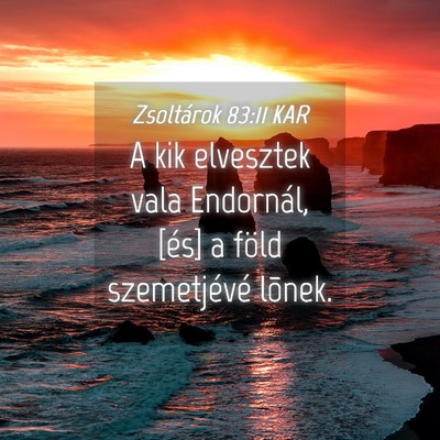 Picture 04 - Zsoltárok 83:11 KAR - A kik elvesztek vala Endornál, [és] a föld - Bible Verse Picture