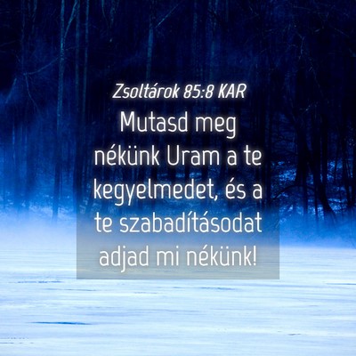 Picture 04 - Zsoltárok 85:8 KAR - Mutasd meg nékünk Uram a te kegyelmedet, és a - Bible Verse Picture