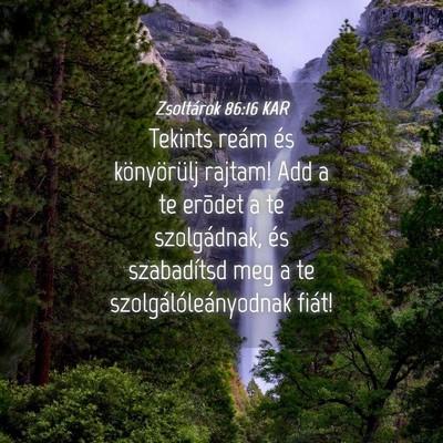 Picture 04 - Zsoltárok 86:16 KAR - Tekints reám és könyörülj rajtam! Add a te - Bible Verse Picture