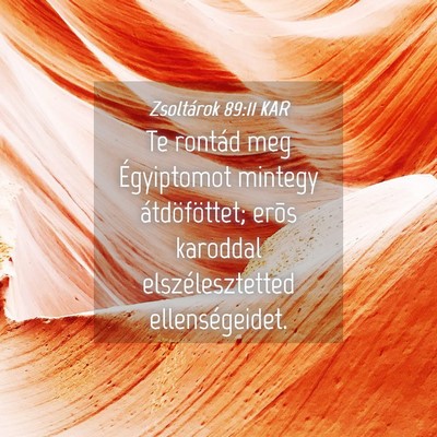 Picture 04 - Zsoltárok 89:11 KAR - Te rontád meg Égyiptomot mintegy átdöföttet; - Bible Verse Picture