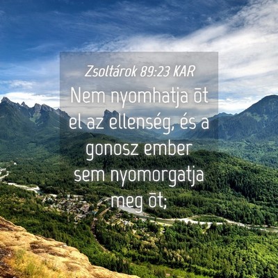 Picture 04 - Zsoltárok 89:23 KAR - Nem nyomhatja õt el az ellenség, és a gonosz - Bible Verse Picture