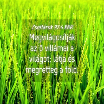 Picture 04 - Zsoltárok 97:4 KAR - Megvilágosítják az õ villámai a világot; - Bible Verse Picture