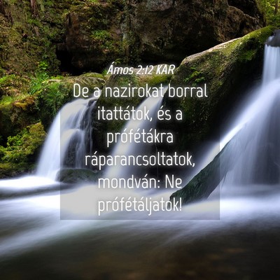 Picture 04 - Ámos 2:12 KAR - De a nazirokat borral itattátok, és a - Bible Verse Picture