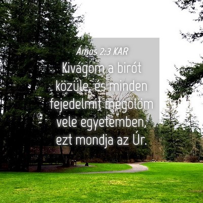 Picture 04 - Ámos 2:3 KAR - Kivágom a birót közüle, és minden fejedelmit - Bible Verse Picture