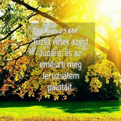 Picture 04 - Ámos 2:5 KAR - Tüzet vetek azért Júdára, és az emészti meg - Bible Verse Picture