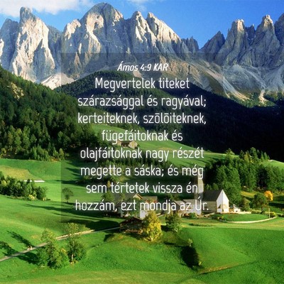 Picture 04 - Ámos 4:9 KAR - Megvertelek titeket szárazsággal és ragyával; - Bible Verse Picture