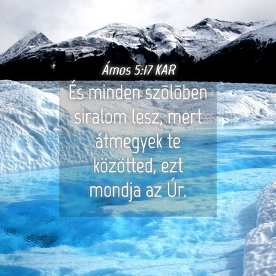 Picture 04 - Ámos 5:17 KAR - És minden szõlõben siralom lesz, mert - Bible Verse Picture