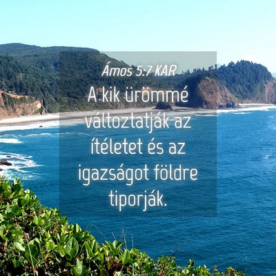 Picture 04 - Ámos 5:7 KAR - A kik ürömmé változtatják az ítéletet és - Bible Verse Picture