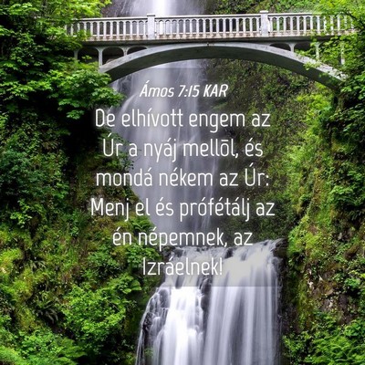 Picture 04 - Ámos 7:15 KAR - De elhívott engem az Úr a nyáj mellõl, és - Bible Verse Picture
