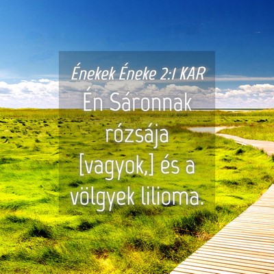 Picture 04 - Énekek Éneke 2:1 KAR - Én Sáronnak rózsája [vagyok,] és a völgyek - Bible Verse Picture