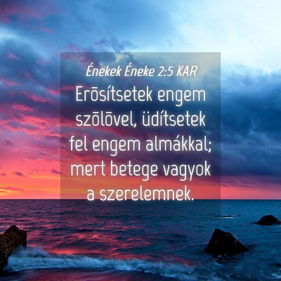 Picture 04 - Énekek Éneke 2:5 KAR - Erõsítsetek engem szõlõvel, üdítsetek fel - Bible Verse Picture