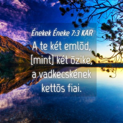 Picture 04 - Énekek Éneke 7:3 KAR - A te két emlõd, [mint] két õzike, a - Bible Verse Picture