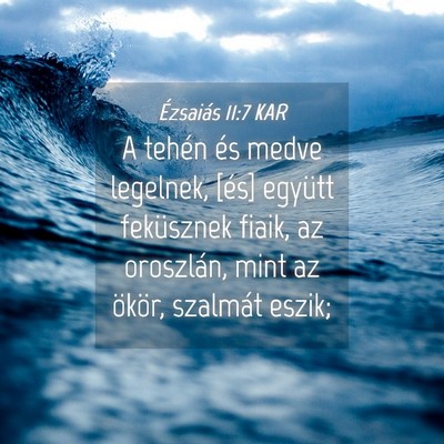 Picture 04 - Ézsaiás 11:7 KAR - A tehén és medve legelnek, [és] együtt - Bible Verse Picture