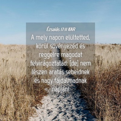 Picture 04 - Ézsaiás 17:11 KAR - A mely napon elültetted, körül sövényezéd - Bible Verse Picture