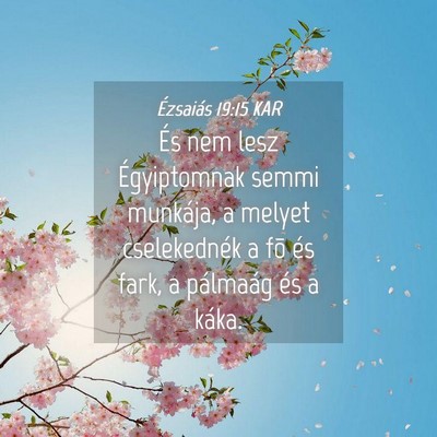Picture 04 - Ézsaiás 19:15 KAR - És nem lesz Égyiptomnak semmi munkája, a - Bible Verse Picture