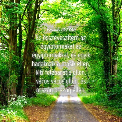 Picture 04 - Ézsaiás 19:2 KAR - És összeveszítem az égyiptomiakat az - Bible Verse Picture