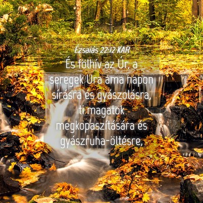 Picture 04 - Ézsaiás 22:12 KAR - És fölhív az Úr, a seregek Ura ama napon - Bible Verse Picture
