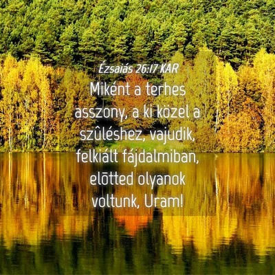 Picture 04 - Ézsaiás 26:17 KAR - Miként a terhes asszony, a ki közel a - Bible Verse Picture