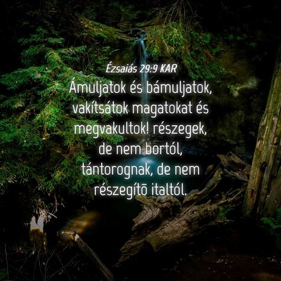 Picture 04 - Ézsaiás 29:9 KAR - Ámuljatok és bámuljatok, vakítsátok - Bible Verse Picture