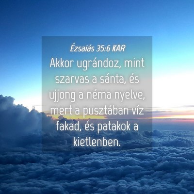 Picture 04 - Ézsaiás 35:6 KAR - Akkor ugrándoz, mint szarvas a sánta, és - Bible Verse Picture