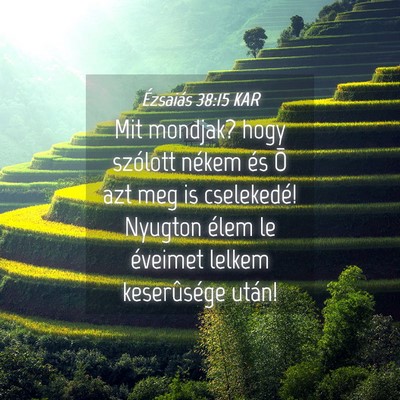 Picture 04 - Ézsaiás 38:15 KAR - Mit mondjak? hogy szólott nékem és Õ azt meg - Bible Verse Picture