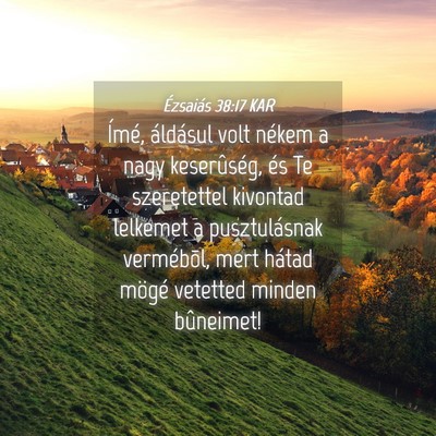 Picture 04 - Ézsaiás 38:17 KAR - Ímé, áldásul volt nékem a nagy keserûség, - Bible Verse Picture