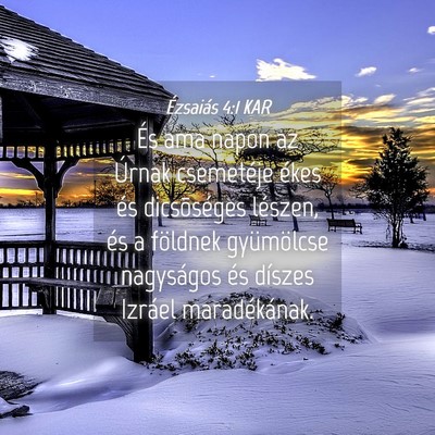 Picture 04 - Ézsaiás 4:1 KAR - És ama napon az Úrnak csemetéje ékes és - Bible Verse Picture