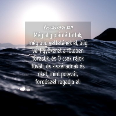 Picture 04 - Ézsaiás 40:24 KAR - Még alig plántáltattak, még alig vettetének - Bible Verse Picture