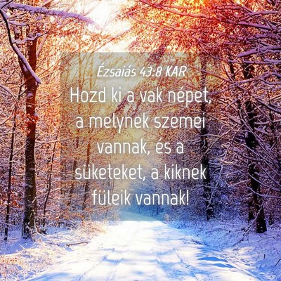 Picture 04 - Ézsaiás 43:8 KAR - Hozd ki a vak népet, a melynek szemei vannak, - Bible Verse Picture