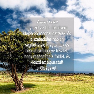 Picture 04 - Ézsaiás 49:8 KAR - Így szól az Úr: Jókedvem idején én - Bible Verse Picture