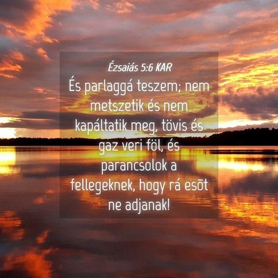 Picture 04 - Ézsaiás 5:6 KAR - És parlaggá teszem; nem metszetik és nem - Bible Verse Picture