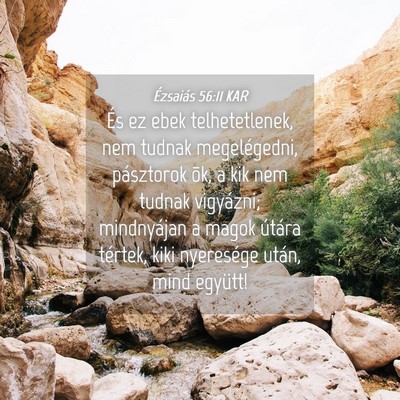 Picture 04 - Ézsaiás 56:11 KAR - És ez ebek telhetetlenek, nem tudnak - Bible Verse Picture