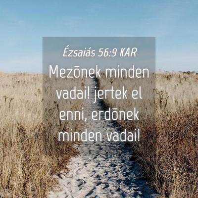 Picture 04 - Ézsaiás 56:9 KAR - Mezõnek minden vadai! jertek el enni, erdõnek - Bible Verse Picture