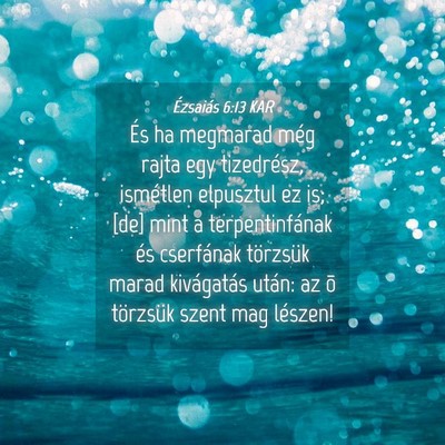 Picture 04 - Ézsaiás 6:13 KAR - És ha megmarad még rajta egy tizedrész, - Bible Verse Picture