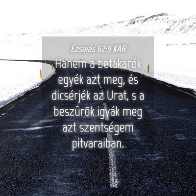 Picture 04 - Ézsaiás 62:9 KAR - Hanem a betakarók egyék azt meg, és - Bible Verse Picture