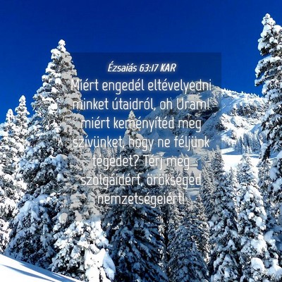 Picture 04 - Ézsaiás 63:17 KAR - Miért engedél eltévelyedni minket útaidról, - Bible Verse Picture