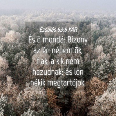 Picture 04 - Ézsaiás 63:8 KAR - És õ mondá: Bizony az én népem õk, fiak, a - Bible Verse Picture
