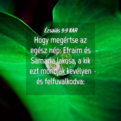 Picture 04 - Ézsaiás 9:9 KAR - Hogy megértse az egész nép: Efraim és Samaria - Bible Verse Picture